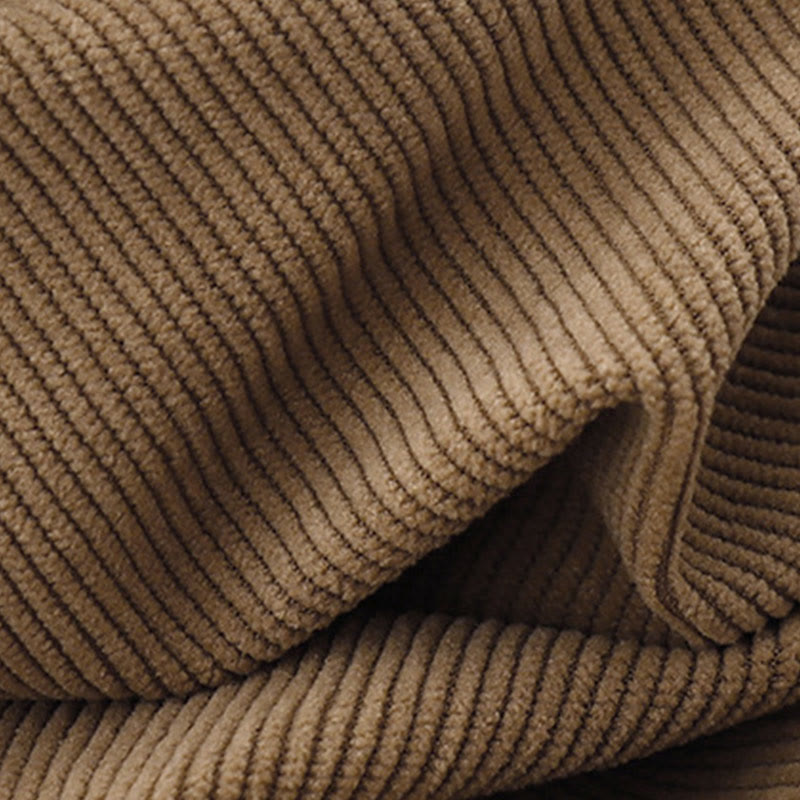 Buddha Stonesタンカラー コーデュロイ パフ ロングスリーブ ミディドレス - image 10