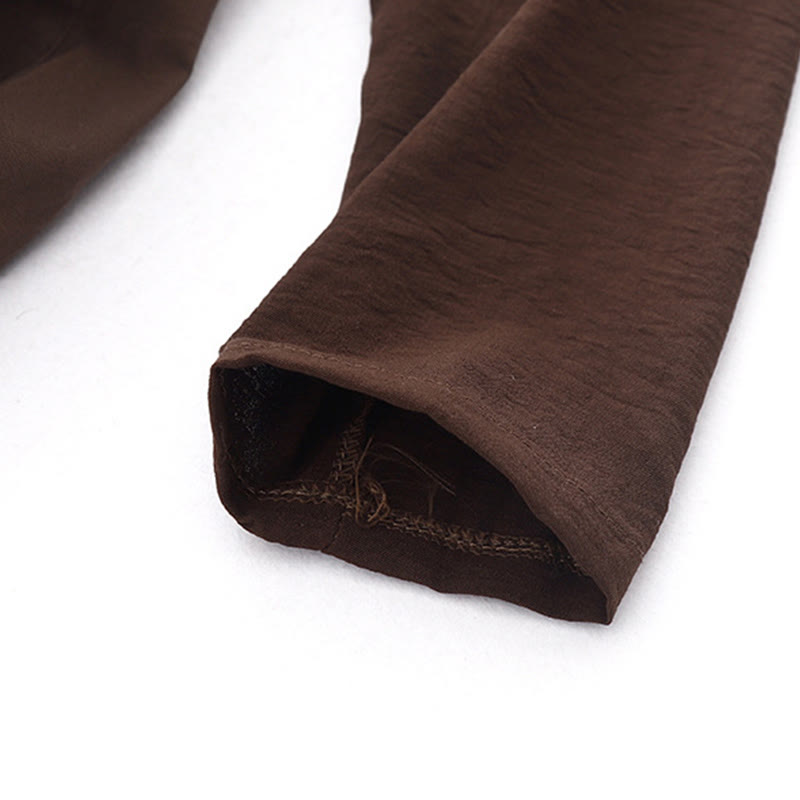 Buddha Stonesスプリングプレーンラペルロングスリーブミディドレス（ポケット付き） - image 4