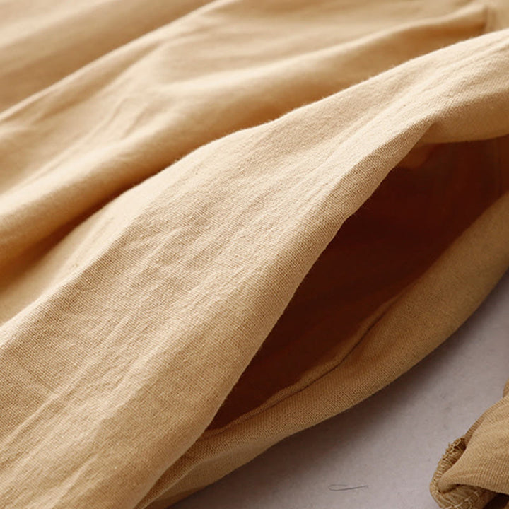 Buddha Stonesスプリングプレーンラペルロングスリーブミディドレス（ポケット付き） - image 15