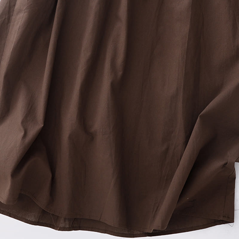 Buddha Stonesスプリングプレーンラペルロングスリーブミディドレス（ポケット付き） - image 6