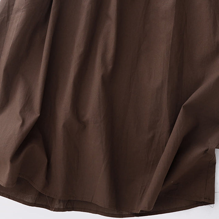 Buddha Stonesスプリングプレーンラペルロングスリーブミディドレス（ポケット付き） - image 6