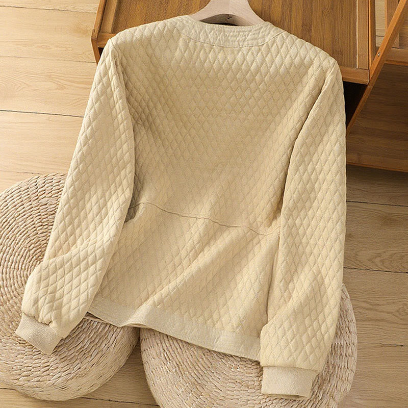 Buddha Stonesレトロプレーン レディース コットン 長袖ジャケット ポケット付き - image 1