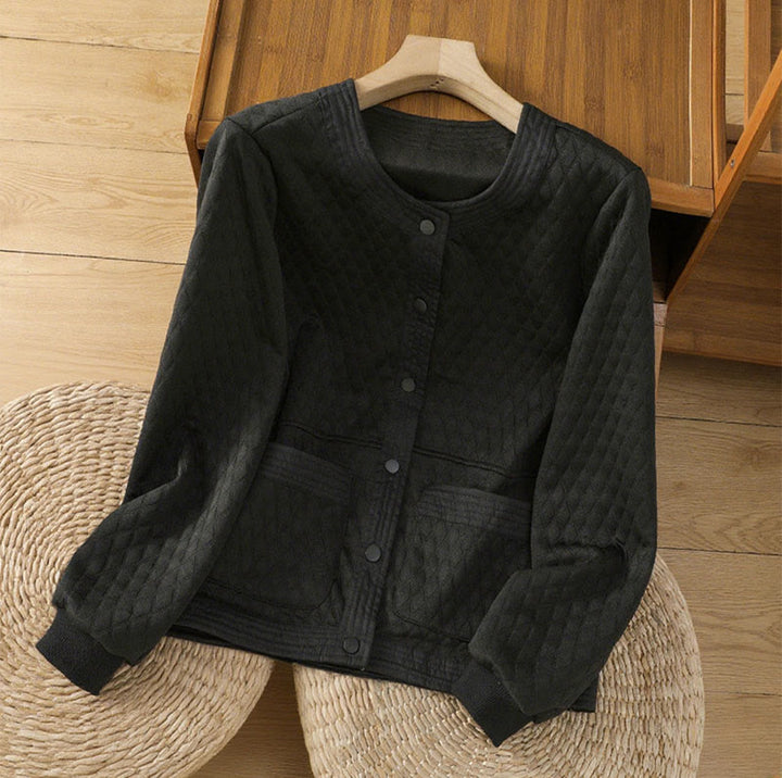 Buddha Stonesレトロプレーン レディース コットン 長袖ジャケット ポケット付き - 黒 - US12、 UK/AU16、 EU44 (3XL) - image 15