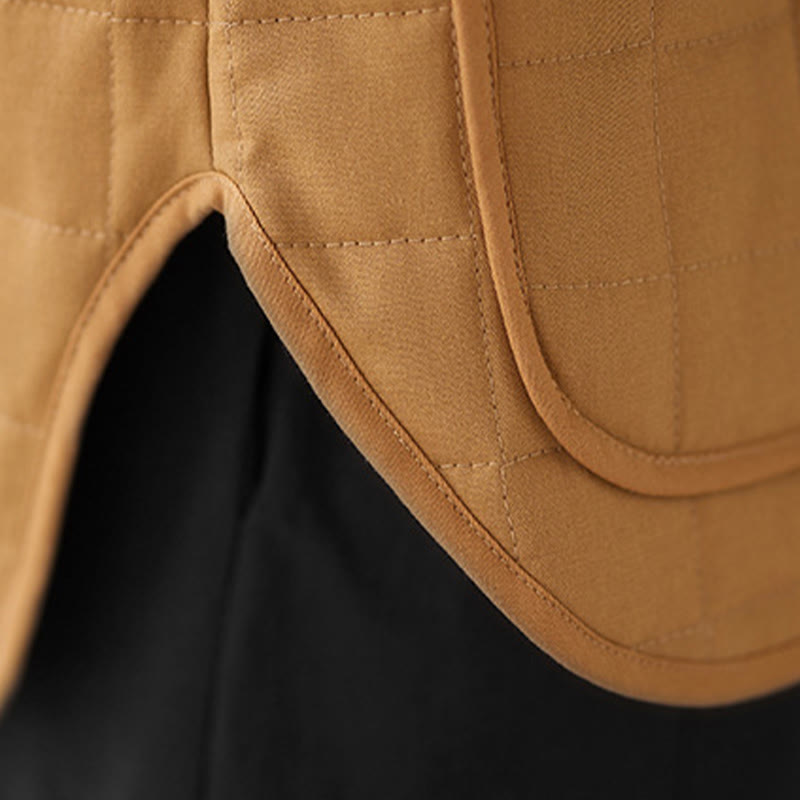 Buddha Stonesレトロ 無地 レディース 厚手コットン 長袖コート ジャケット ポケット付き - image 26