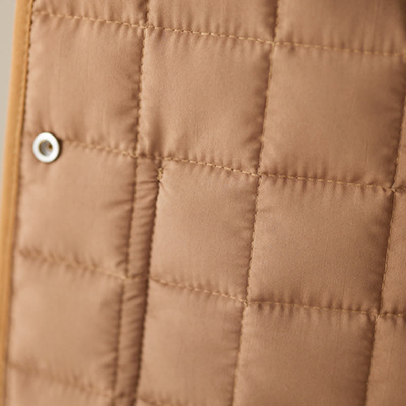 Buddha Stonesレトロ 無地 レディース 厚手コットン 長袖コート ジャケット ポケット付き - image 30