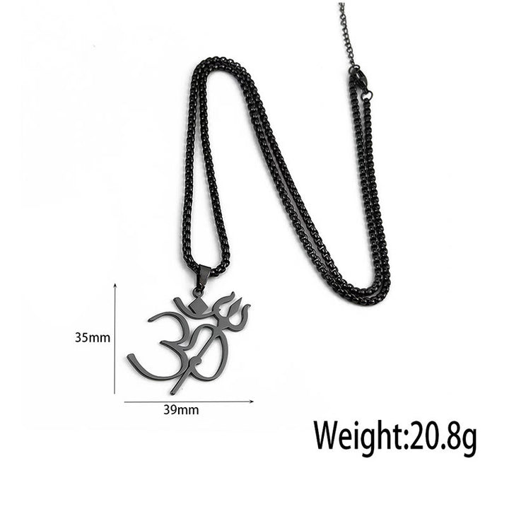 Buddha StonesトライデントOMシンボルステンレススチール接続ネックレスペンダント - image 5