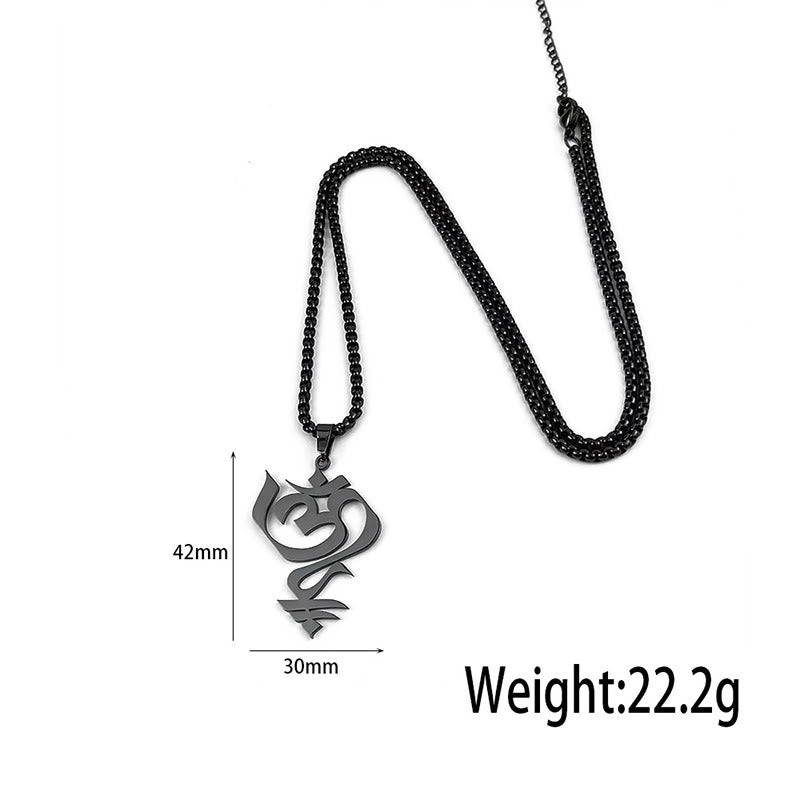 Buddha StonesヴィンテージOMシンボル幾何学デザインステンレススチール接続ネックレスペンダント - image 9