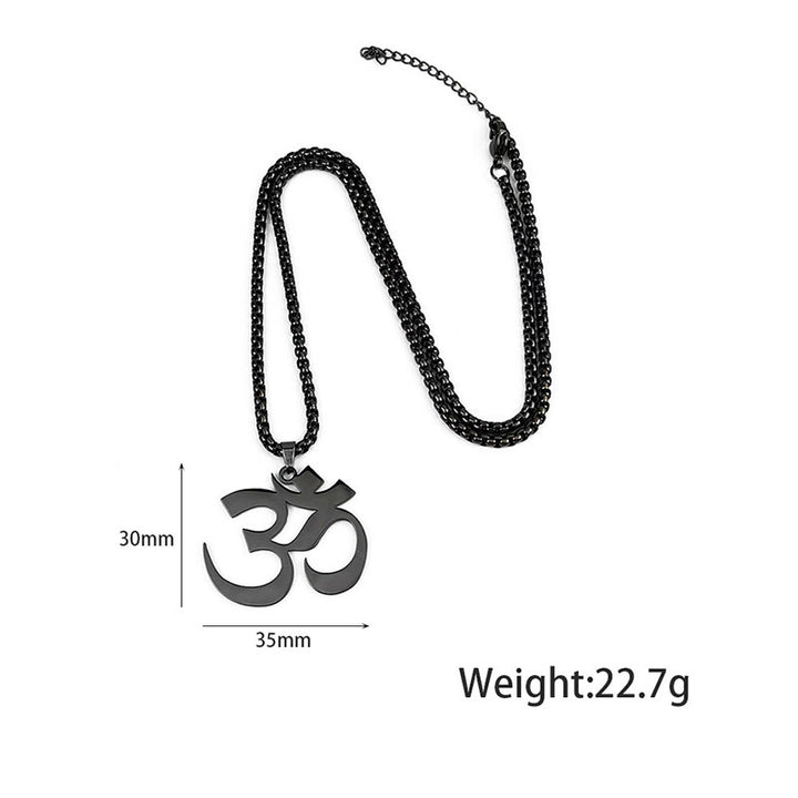 Buddha Stonesオムシンボル マントラ ステンレススチール フォーカスネックレスペンダント - image 11