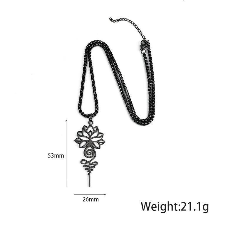 Buddha Stones蓮 ウナロメ チャクラ シンボル デザイン ステンレススチール 悟りのネックレス ペンダント - image 7