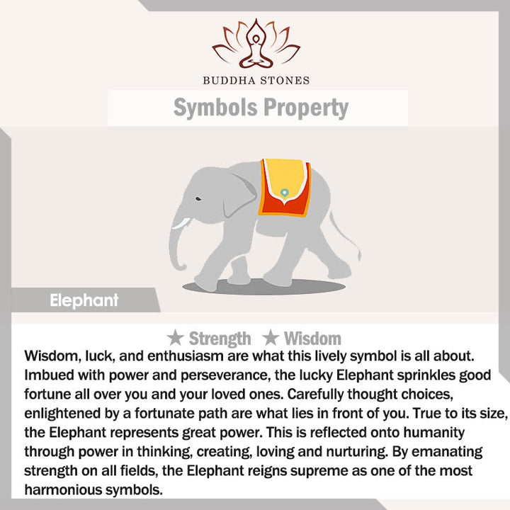 Buddha Stones天然石各種 象の霊力強さブレスレット - image 3