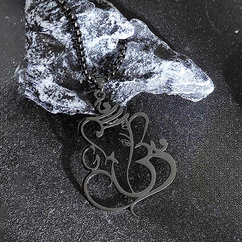 Buddha Stonesガネーシャ象 ステンレススチール 守護ネックレス ペンダント - image 9