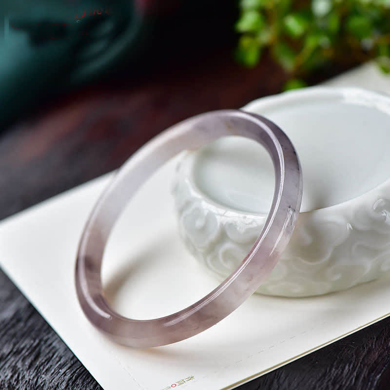 Buddha Stones紫金シルク翡翠開運財運ブレスレットバングル - 62～64mm - image 0