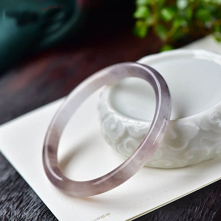 Buddha Stones紫金シルク翡翠開運財運ブレスレットバングル - 62～64mm - image 0