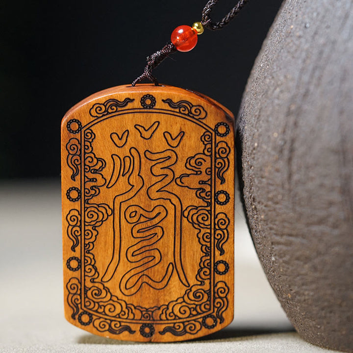 Buddha Stones雷に打たれたナツメの木 龍陰陽八卦 守護 ネックレス ペンダント - image 5