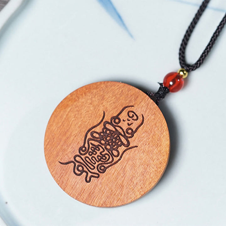 Buddha Stones、雷に打たれたナツメの木、陰陽、幸運のネックレスペンダント - image 13