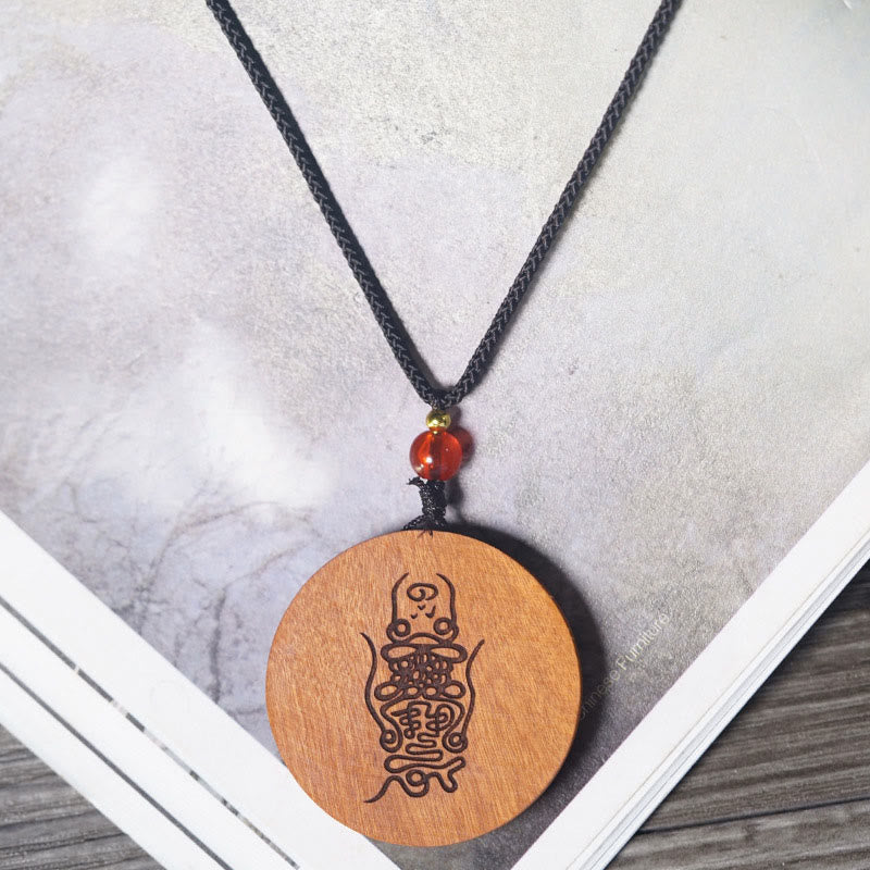 Buddha Stones、雷に打たれたナツメの木、陰陽、幸運のネックレスペンダント - image 12