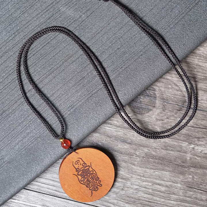 Buddha Stones、雷に打たれたナツメの木、陰陽、幸運のネックレスペンダント - image 5