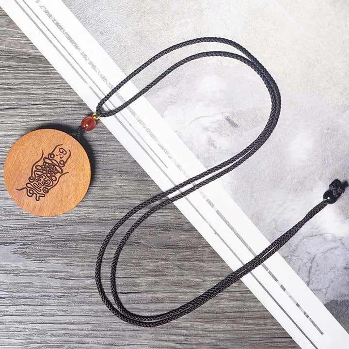 Buddha Stones、雷に打たれたナツメの木、陰陽、幸運のネックレスペンダント - image 10