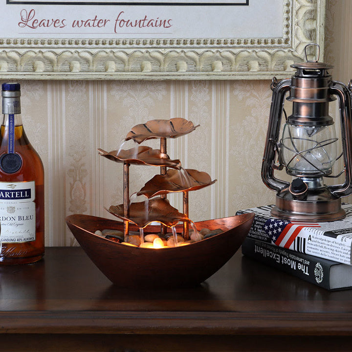 Buddha Stones蓮の葉型 滝 噴水 卓上装飾品 LEDライト付き ホームオフィス デスクトップ装飾 - image 22