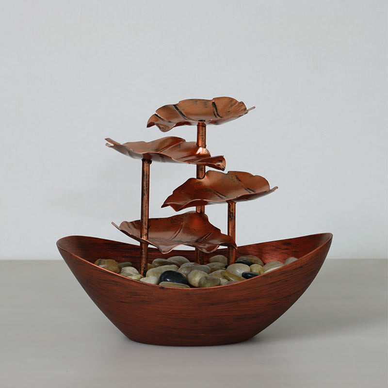 Buddha Stones蓮の葉型 滝 噴水 卓上装飾品 LEDライト付き ホームオフィス デスクトップ装飾 - image 21