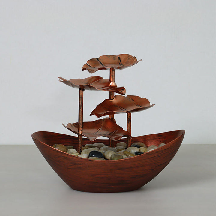 Buddha Stones蓮の葉型 滝 噴水 卓上装飾品 LEDライト付き ホームオフィス デスクトップ装飾 - image 22