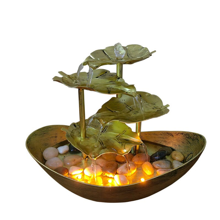 Buddha Stones蓮の葉型 滝 噴水 卓上装飾品 LEDライト付き ホームオフィス デスクトップ装飾 - image 29