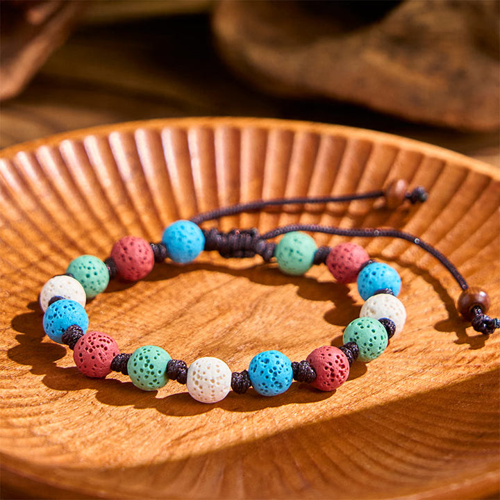 Buddha Stonesカラフルな溶岩石サポートブレスレット - image 13
