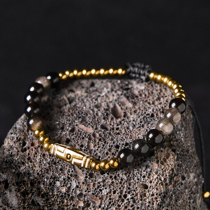 Buddha Stonesかわいい骨模様 タイガーアイ 勇気ビーズブレスレット - image 7