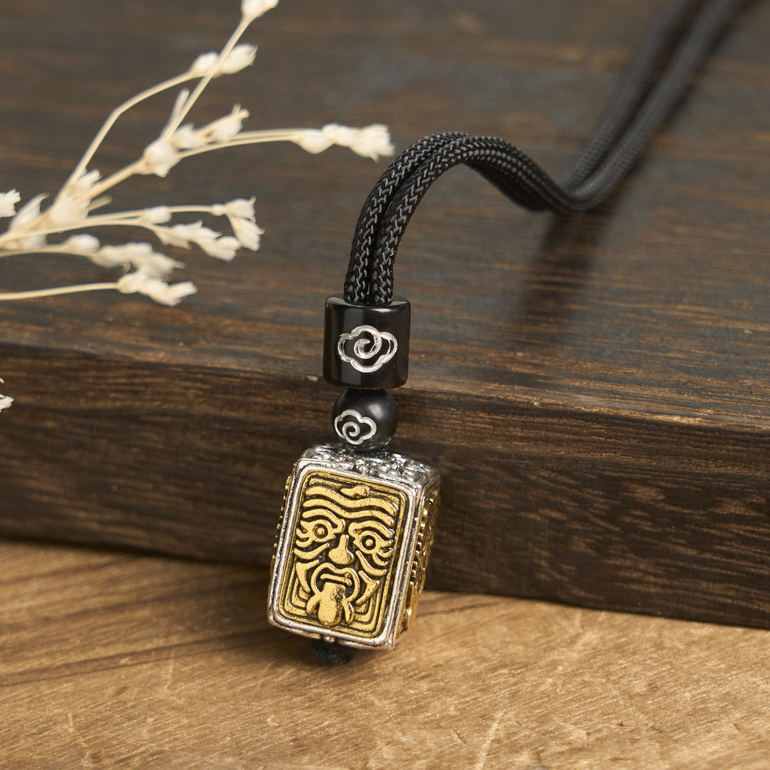 Buddha Stonesチベット ザキラム 富の守護女神 ロープ スクエア ネックレス ペンダント - image 4