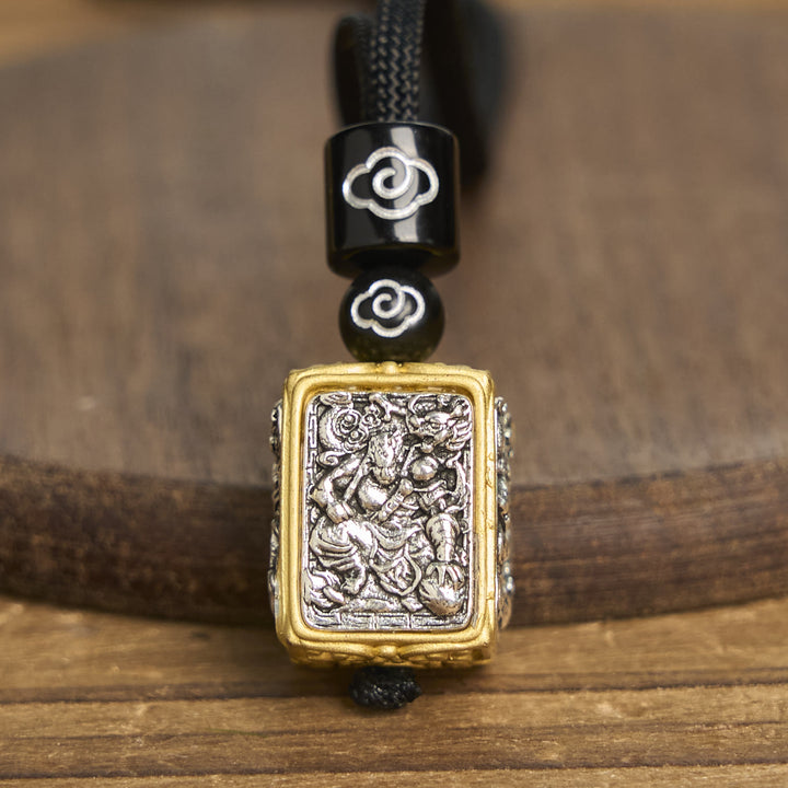 Buddha Stonesチベット ザキラム 富の守護女神 ロープ スクエア ネックレス ペンダント - image 8