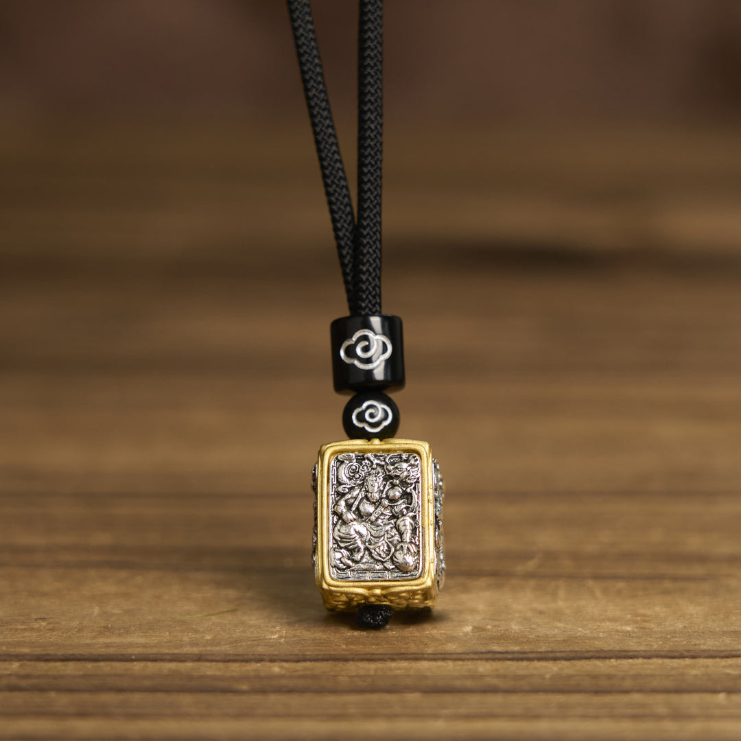Buddha Stonesチベット ザキラム 富の守護女神 ロープ スクエア ネックレス ペンダント - image 9