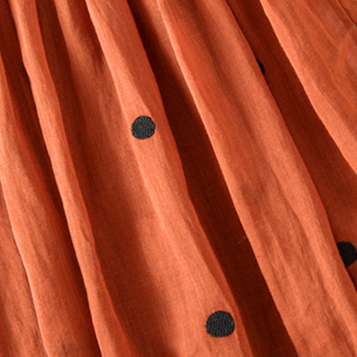 Buddha Stonesの芸術的なヴィンテージドット柄レディースプリーツスカート - image 35