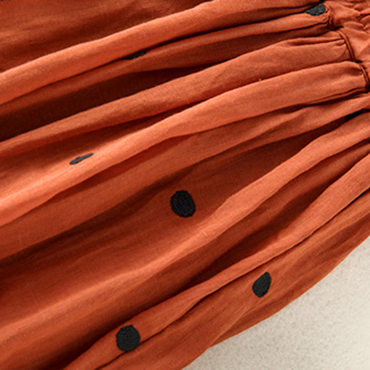 Buddha Stonesの芸術的なヴィンテージドット柄レディースプリーツスカート - image 36