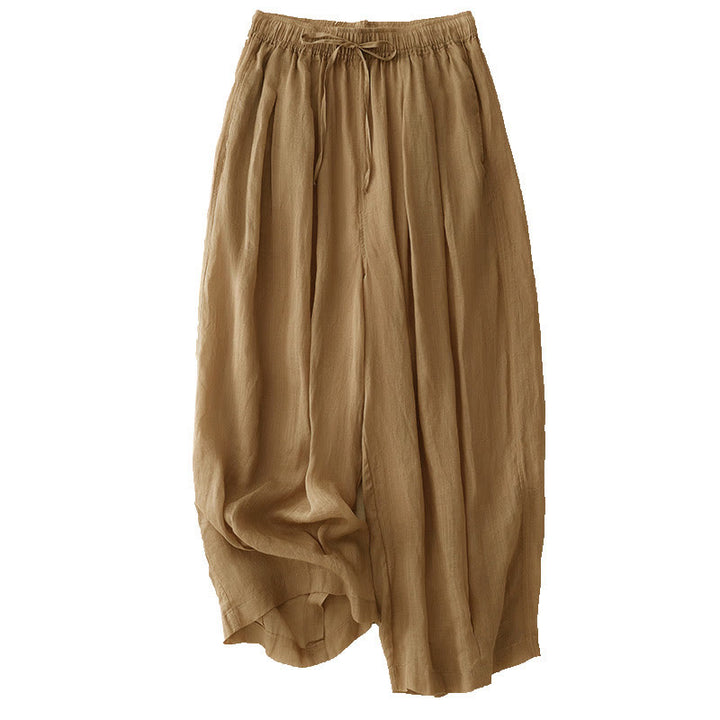 Buddha Stonesカジュアル ルーズ ダブルレイヤー 7-8丈 クロップドパンツ レディース パンツ ポケット付き - image 5