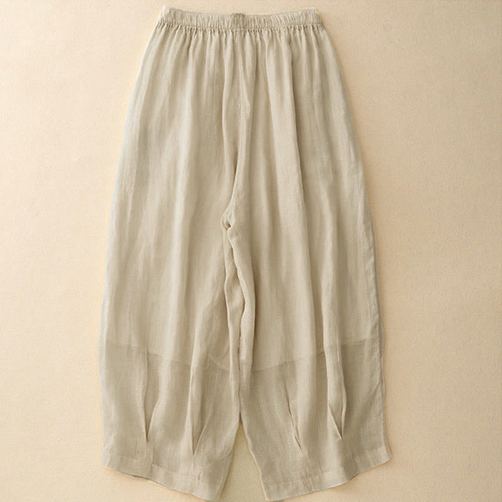 Buddha Stonesカジュアル ルーズ ダブルレイヤー 7-8丈 クロップドパンツ レディース パンツ ポケット付き - image 25