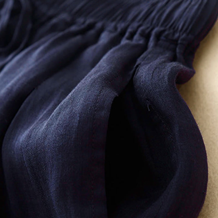 Buddha Stonesカジュアル ルーズ ダブルレイヤー 7-8丈 クロップドパンツ レディース パンツ ポケット付き - image 9