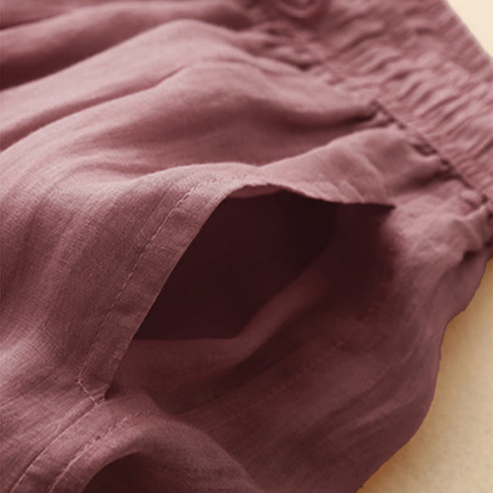 Buddha Stonesカジュアル ルーズ ダブルレイヤー 7-8丈 クロップドパンツ レディース パンツ ポケット付き - image 18