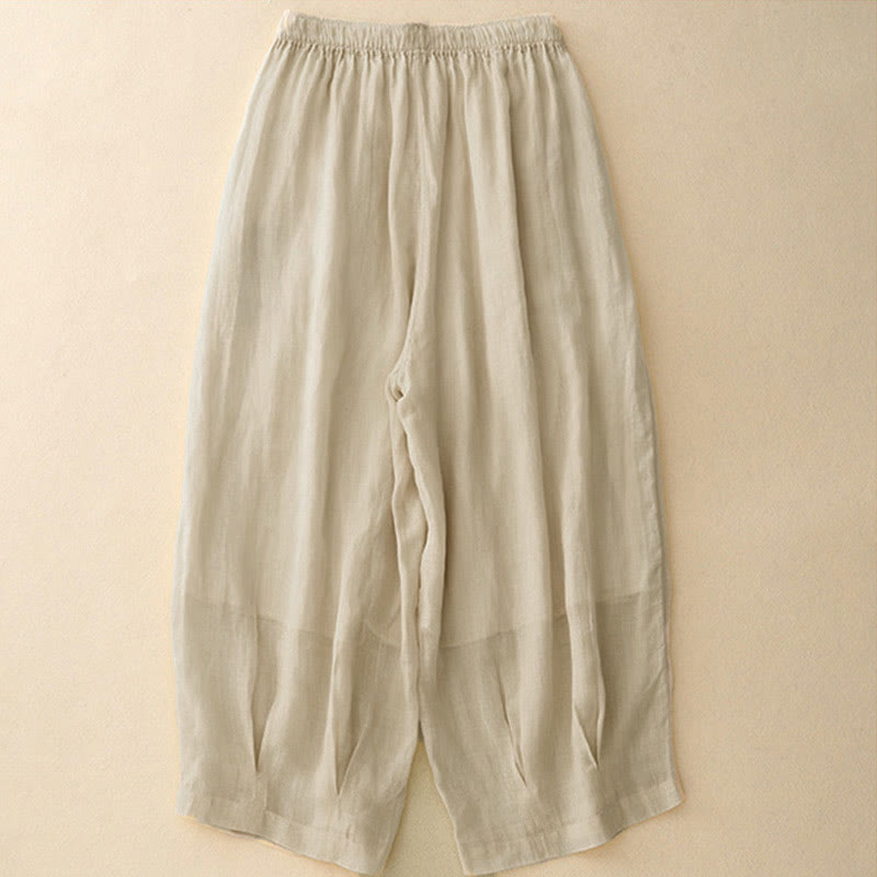 Buddha Stonesカジュアル ルーズ ダブルレイヤー 7-8丈 クロップドパンツ レディース パンツ ポケット付き - image 25