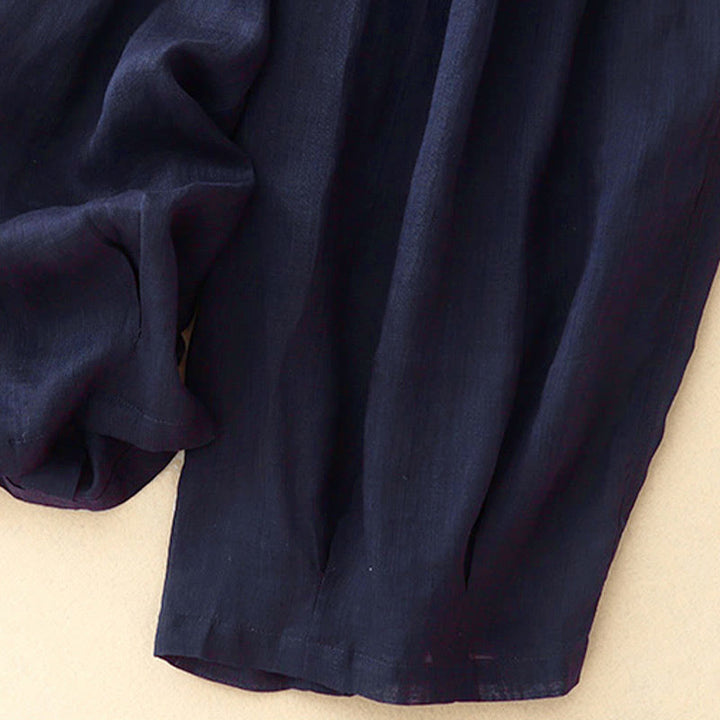 Buddha Stonesカジュアル ルーズ ダブルレイヤー 7-8丈 クロップドパンツ レディース パンツ ポケット付き - image 10