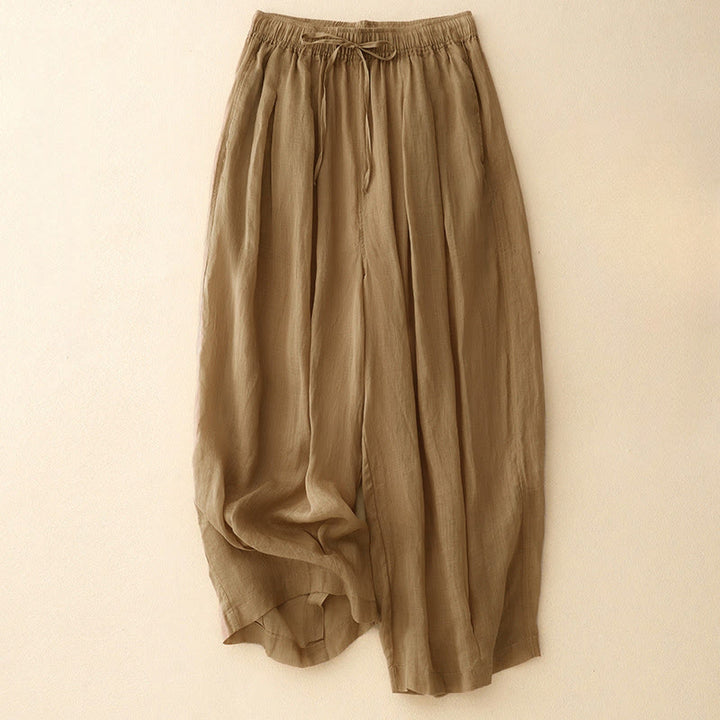 Buddha Stonesカジュアル ルーズ ダブルレイヤー 7-8丈 クロップドパンツ レディース パンツ ポケット付き - ペルー - US8-10，UK/AU12-14，EU40-42 (2XL) - image 0