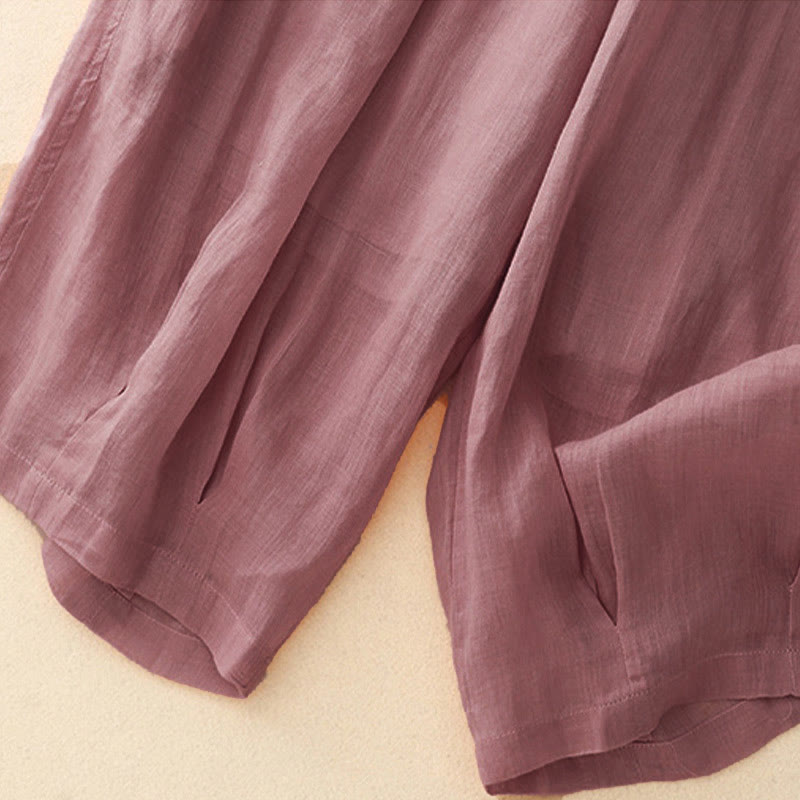 Buddha Stonesカジュアル ルーズ ダブルレイヤー 7-8丈 クロップドパンツ レディース パンツ ポケット付き - image 19