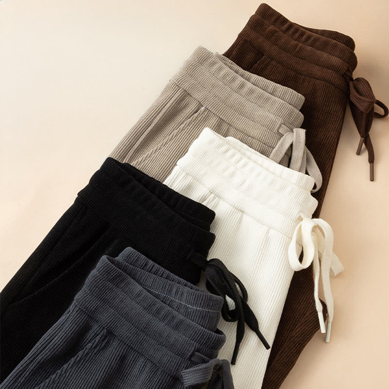 Buddha Stonesレディース 秋冬 ピュアカラー ワイドレッグ コットンパンツ ポケット付き - image 19