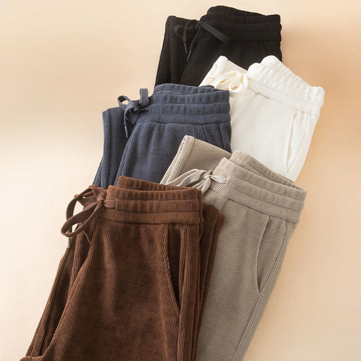 Buddha Stonesレディース 秋冬 ピュアカラー ワイドレッグ コットンパンツ ポケット付き - image 18