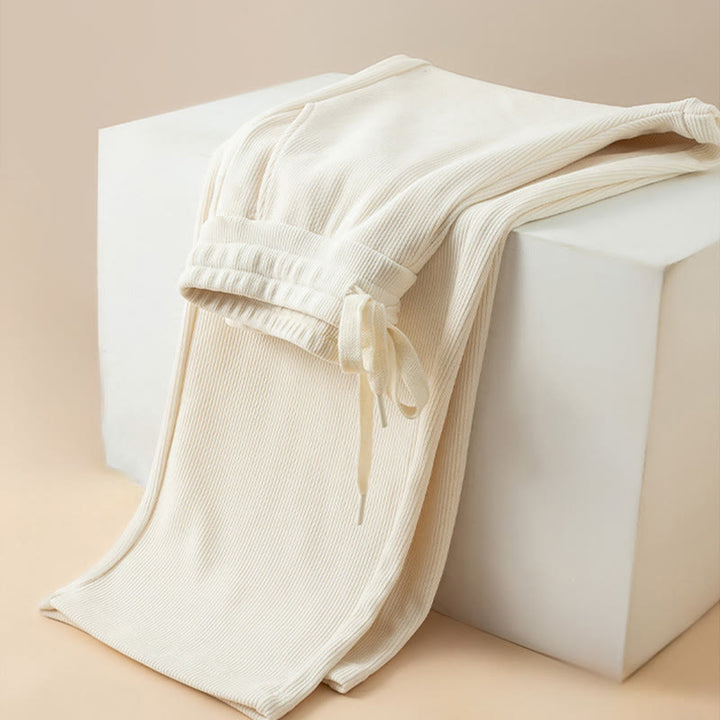 Buddha Stonesレディース 秋冬 ピュアカラー ワイドレッグ コットンパンツ ポケット付き - image 15