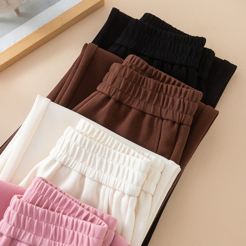 Buddha Stonesレディース 無地 ハイウエスト ワイドレッグ コットンパンツ ポケット付き - image 20