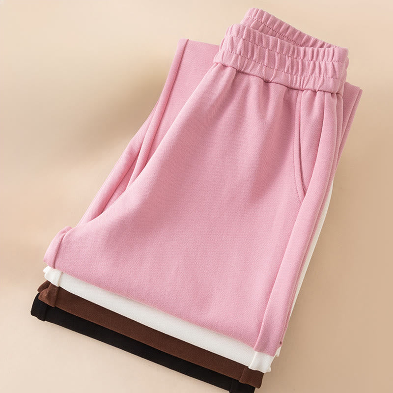 Buddha Stonesレディース 無地 ハイウエスト ワイドレッグ コットンパンツ ポケット付き - image 17