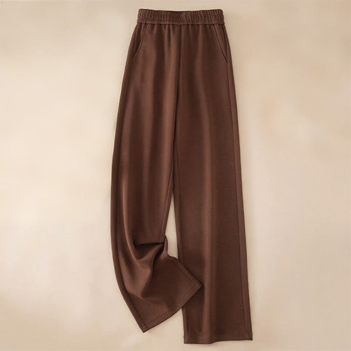 Buddha Stonesレディース 無地 ハイウエスト ワイドレッグ コットンパンツ ポケット付き - シエナ - US12、 UK/AU16、 EU44 (3XL) - image 0