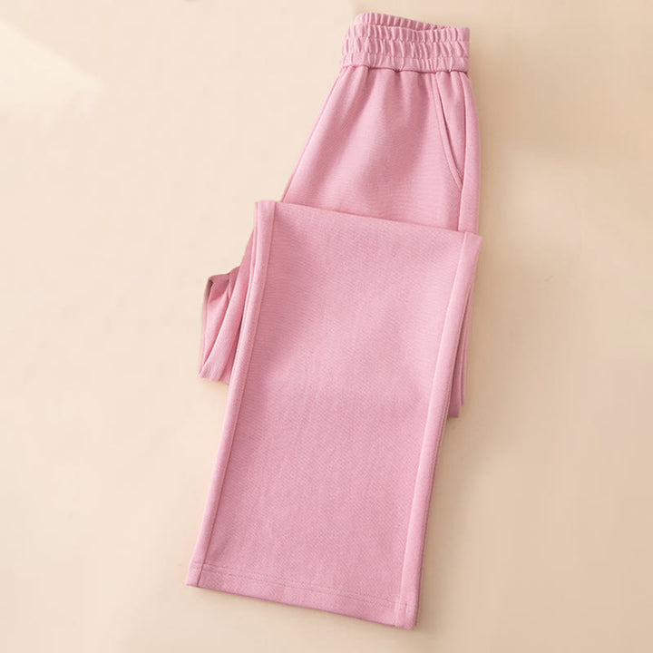 Buddha Stonesレディース 無地 ハイウエスト ワイドレッグ コットンパンツ ポケット付き - image 15