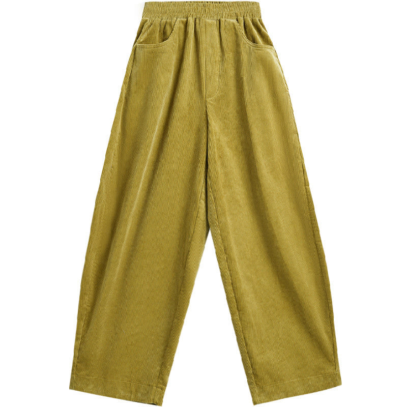 Buddha Stonesレディース 秋冬 無地 アンクル丈 シンプルデザイン コーデュロイ コットンパンツ ポケット付き - image 18