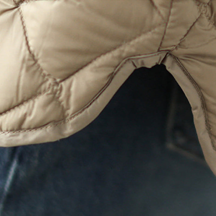 Buddha Stonesレディース 秋冬 長袖 ダイヤモンドキルティングデザイン コットン サーマルジャケット ポケット付き - image 6